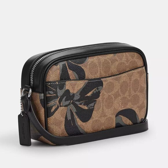 🎁 Coach Mini Jamie Camera Bag In Signature Canvas With Bow Print - Picture 2 of 10